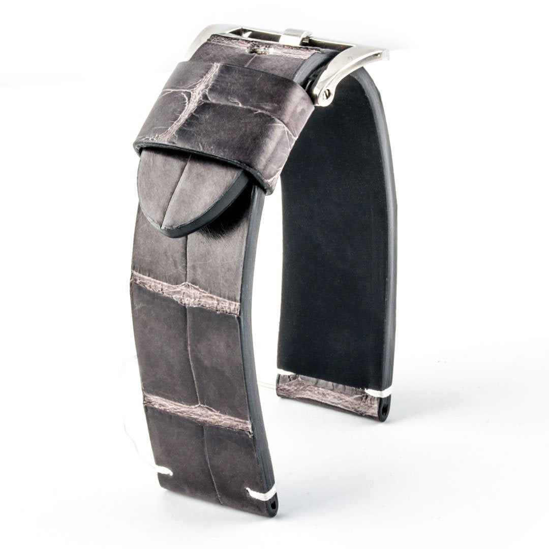 Panerai Luminor & Radiomir - Bracelet pour montre cuir - Alligator tannage spécial waxé (noir, marron, gris, kaki) - watch band leather strap - ABP Concept -