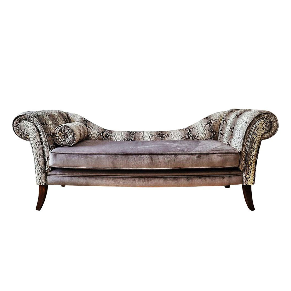 ​Sofa made of french pine wood from the Landes and leather - Python