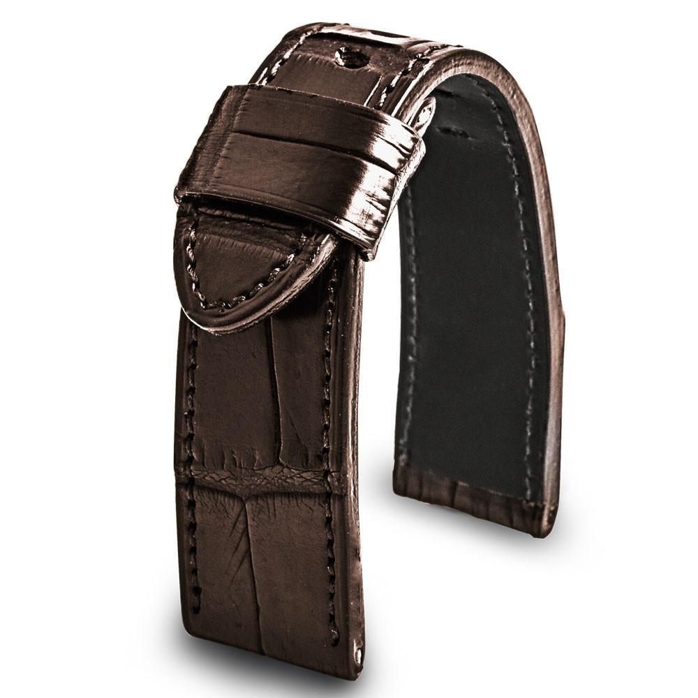Panerai Luminor - Bracelet de montre cuir - Alligator (noir, marron, gris, bleu) - watch band leather strap - ABP Concept -