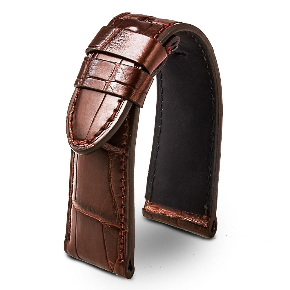 Panerai Radiomir - Bracelet-montre cuir - Alligator (noir, marron, gris, bleu) - watch band leather strap - ABP Concept -