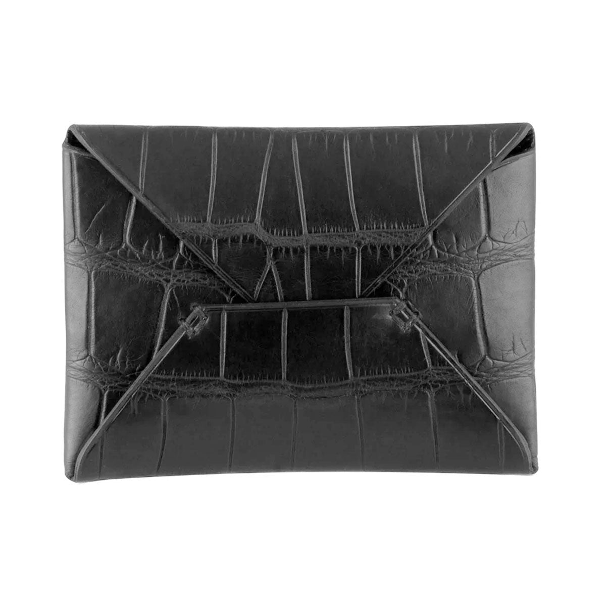Mini enveloppe multi cartes cuir « Platinum » - Alligator - watch band leather strap - ABP Concept -