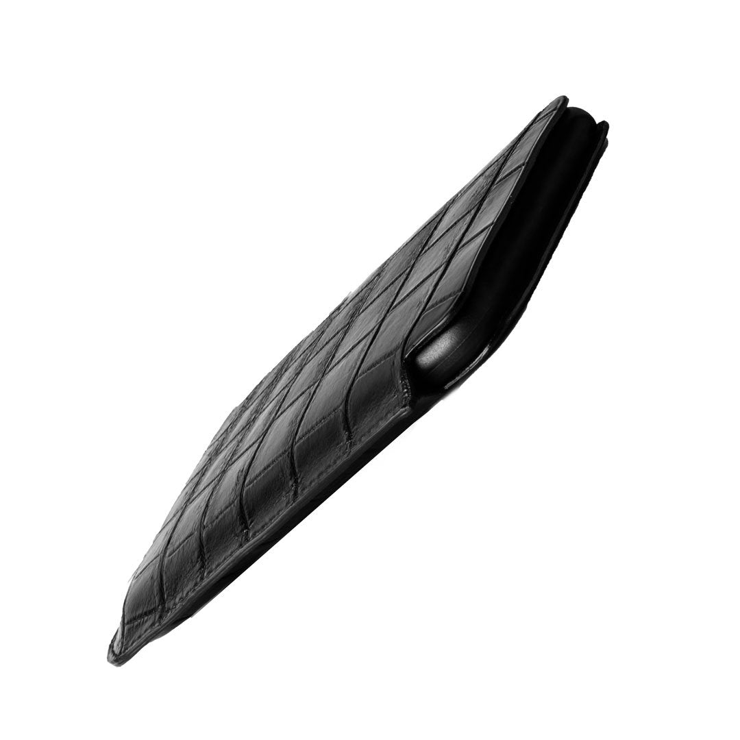 iPhone leather pouch case / slip case - iPhone 12 & 11 ( Pro / Max / Mini ) - Genuine python
