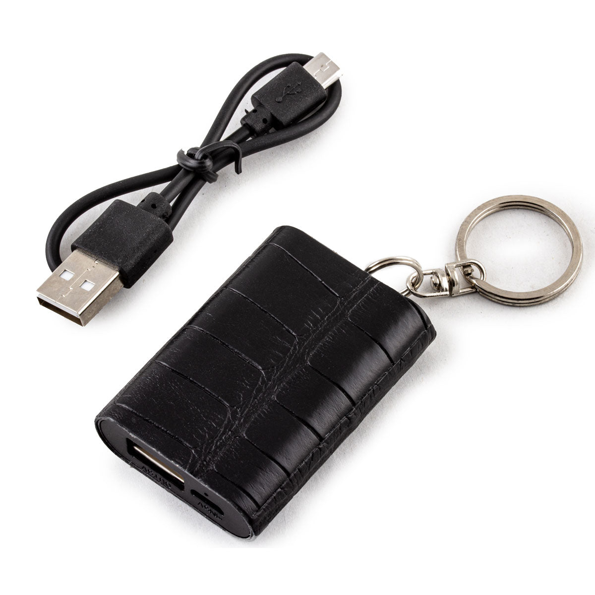 Mini Powerbank / batterie externe - Porte-clé - Alligator - Chargeur universel iPhone , Samsung , smartphone, tablette... ( noir, marron, gris)