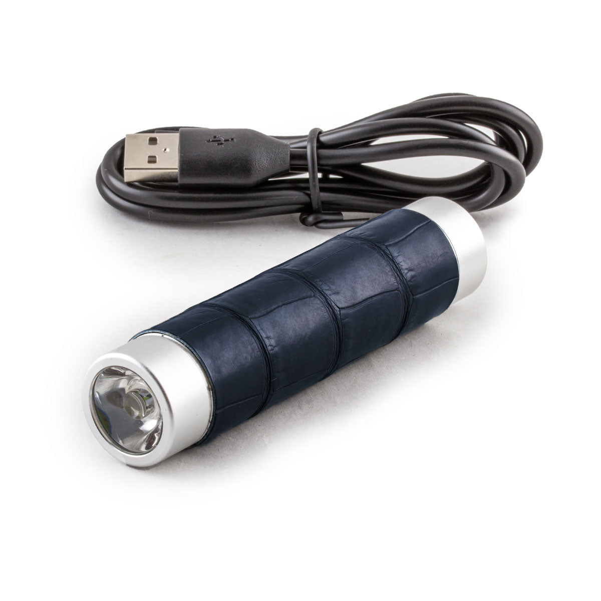 Mini batterie externe & lampes de poche - Alligator - Chargeur universel iPhone , Samsung , smartphone, tablette... ( noir, marron, gris)