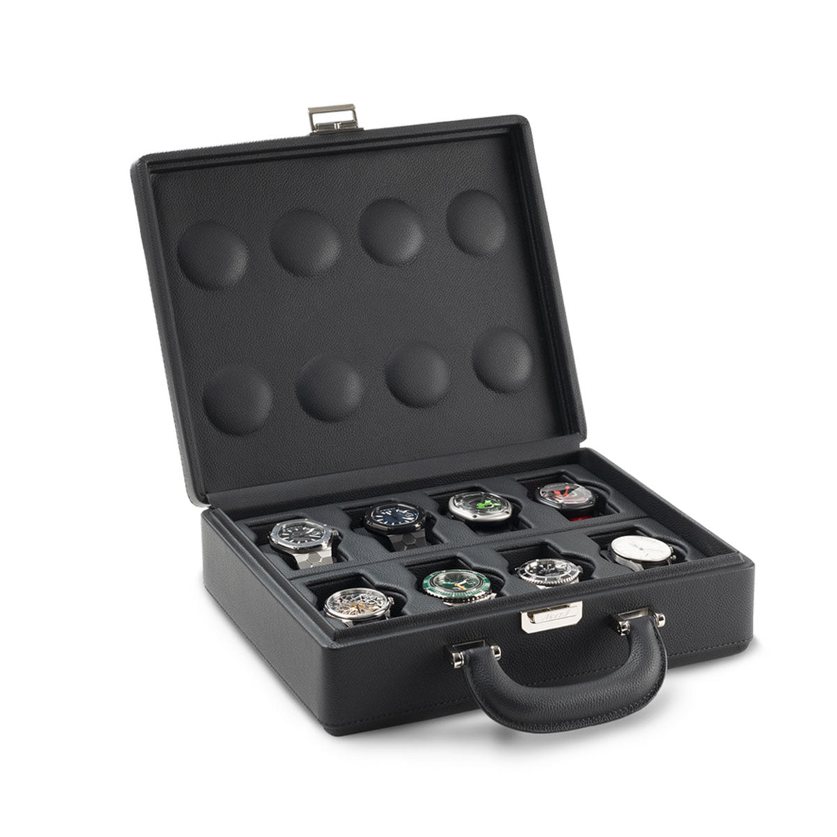 ​Scatola del Tempo - 8 watches leather carrying case Valigetta Compact with handles