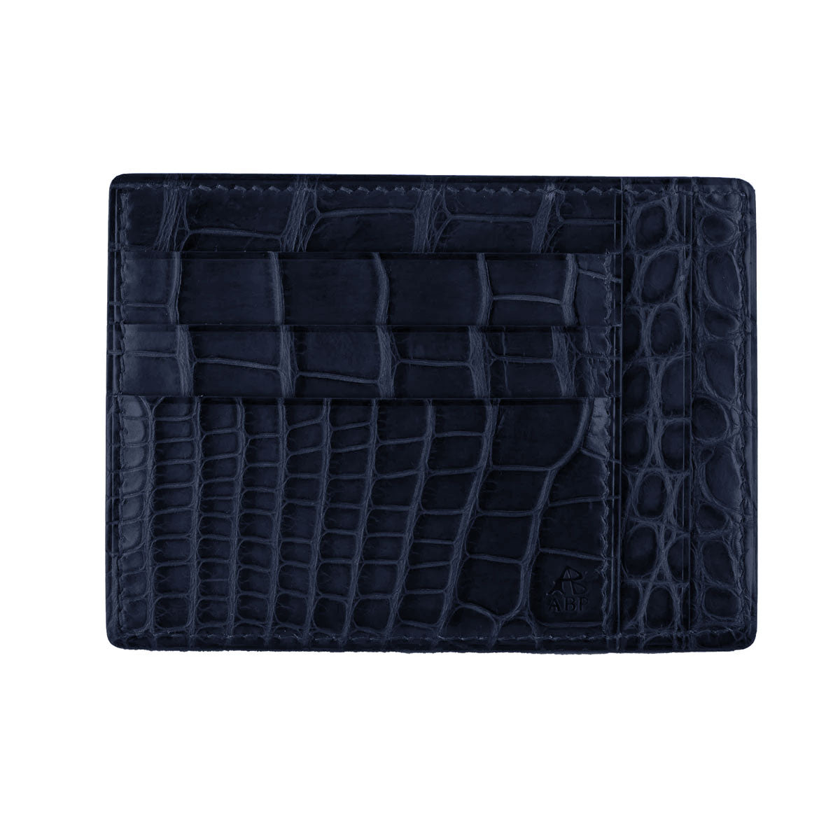 Alligator Business Card Holder with Gusset Compartment