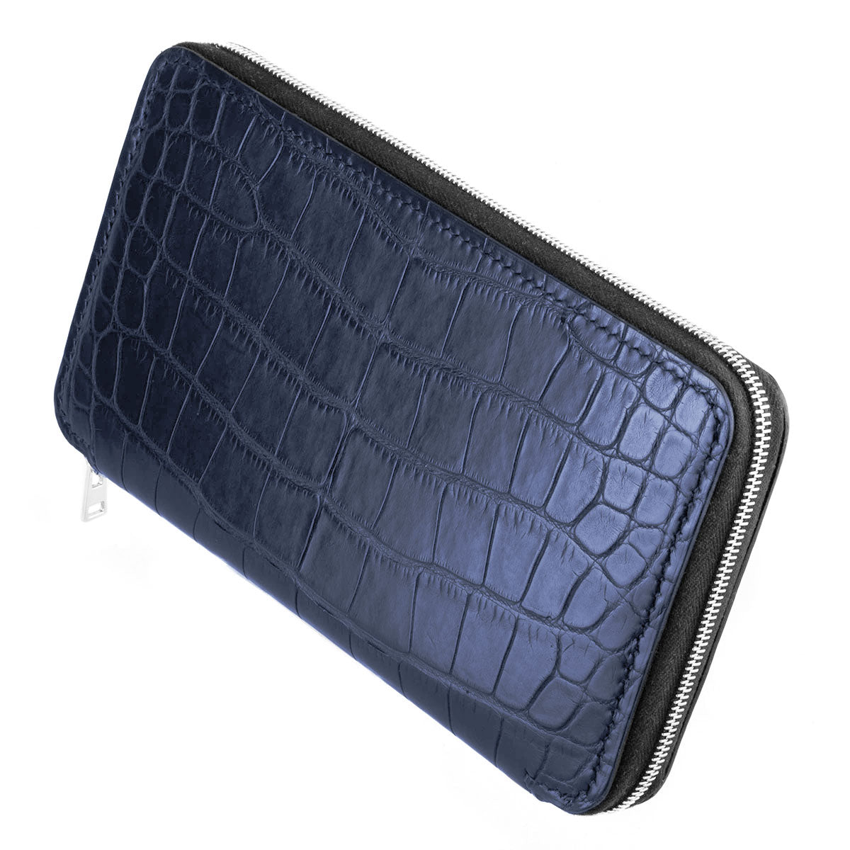 « Platinum » Zipped wallet - Alligator / crocodile