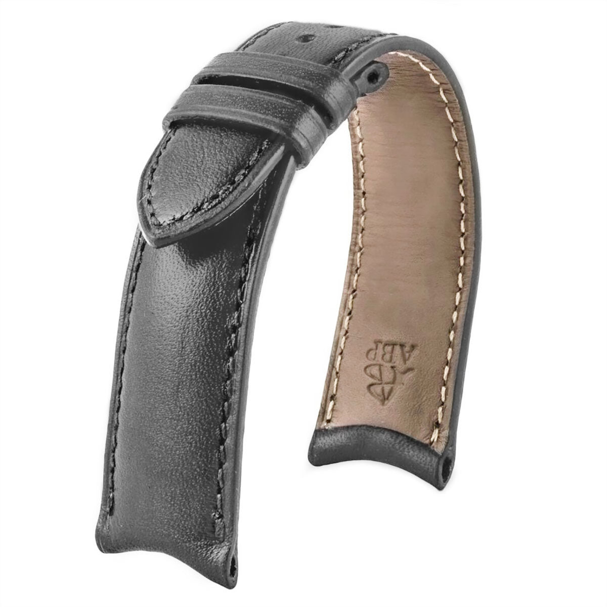 Curved ends - Leather watch strap - Alligator (black, brown, grey, blue) –  ABP Concept