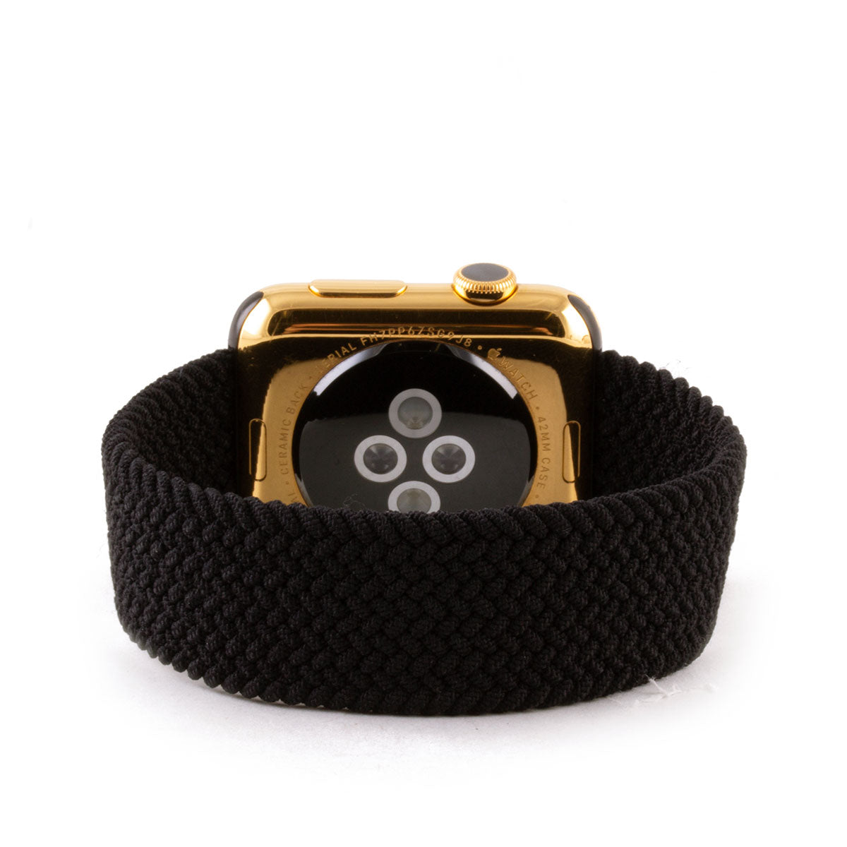 Strap-it Strap-it Bracelet cuir à motifs Apple Watch (noir)