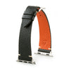 Bracelet Apple Watch strap Tribute to Hermès veau grainé grained calf noir black