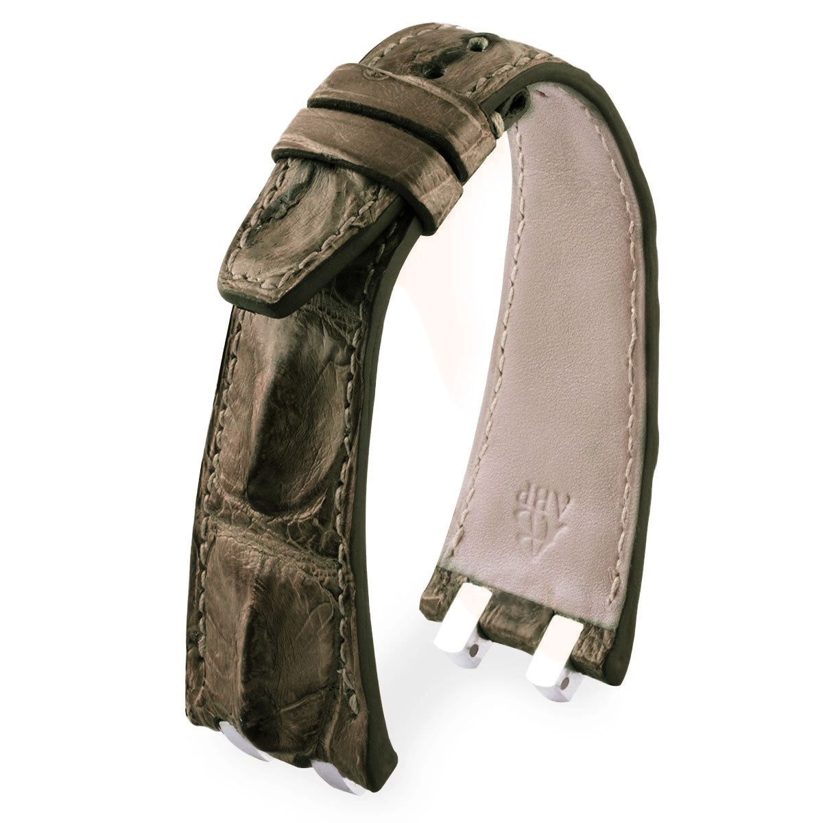 Audemars Piguet Royal Oak classique / Offshore / Vintage - Bracelet-montre cuir - Alligator corné ( noir / gris / beige / bleu... ) - watch band leather strap - ABP Concept -