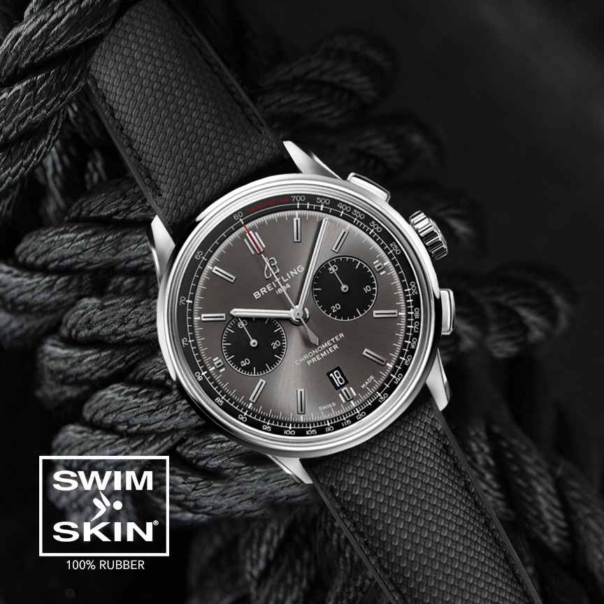 ​Breitling - Rubber B strap for Premier Chronograph 42mm - SwimSkin®