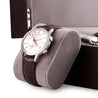 Boite pour montres bois - Etui pour 4 montres - Marron foncé - watch band leather strap - ABP Concept -