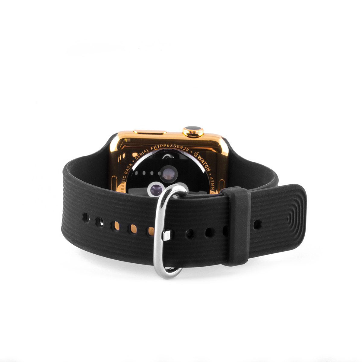 Apple Watch - Bracelet montre caoutchouc (noir, blanc, gris, bleu) - watch band leather strap - ABP Concept -