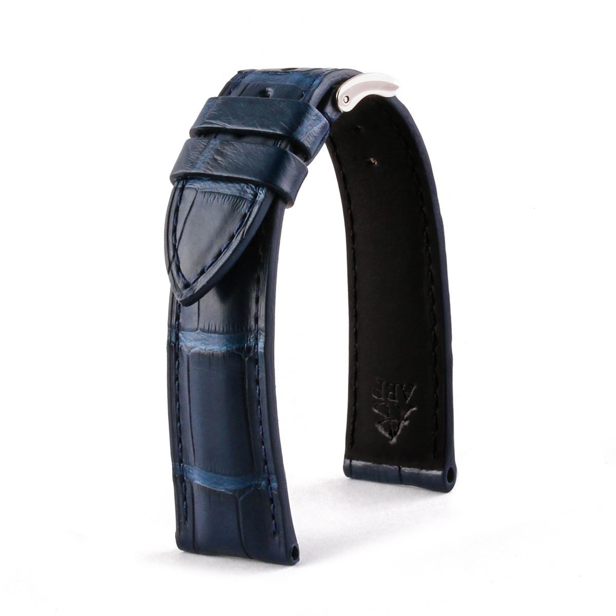 Bracelet classique "Essential" - Bracelet de montre cuir - Alligator (noir, marron, gris, bleu) - watch band leather strap - ABP Concept -