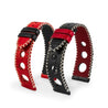 Bracelet montre cuir - Formula 1 Monaco - Alligator (noir / rouge) - watch band leather strap - ABP Concept -