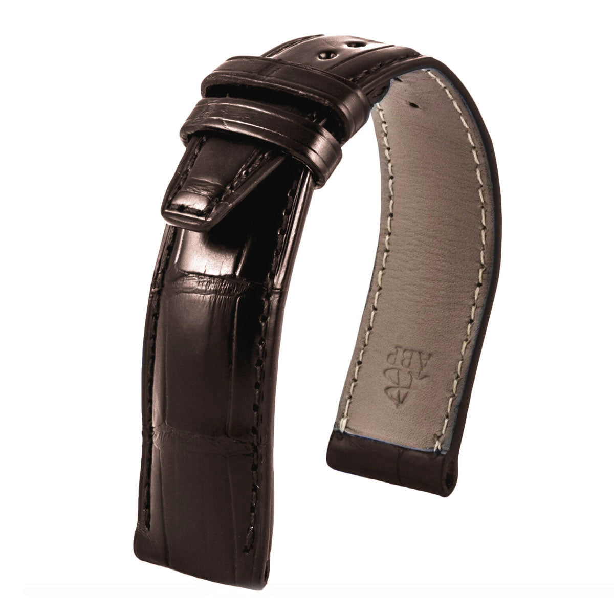 IWC Portofino - Bracelet montre cuir - Alligator (noir, marron, gris, bleu) - watch band leather strap - ABP Concept -
