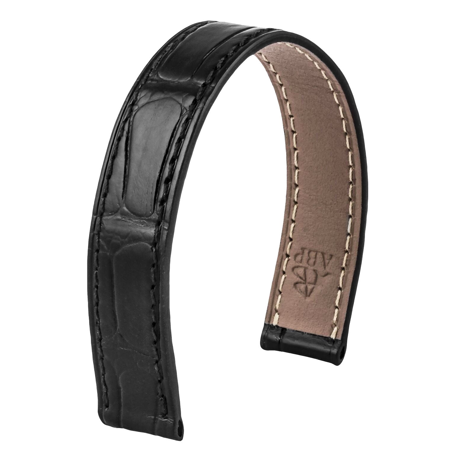 Bracelet-montre cuir - Poiray - Alligator (noir, marron, gris, bleu) - watch band leather strap - ABP Concept -