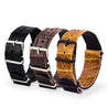 Omega Speedmaster - Bracelet montre nato cuir - Alligator mat / tannage waxé (noir, marron) - watch band leather strap - ABP Concept -