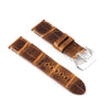 Panerai Luminor & Radiomir - Bracelet montre cuir - Alligator tannage spécial marron highland - watch band leather strap - ABP Concept -
