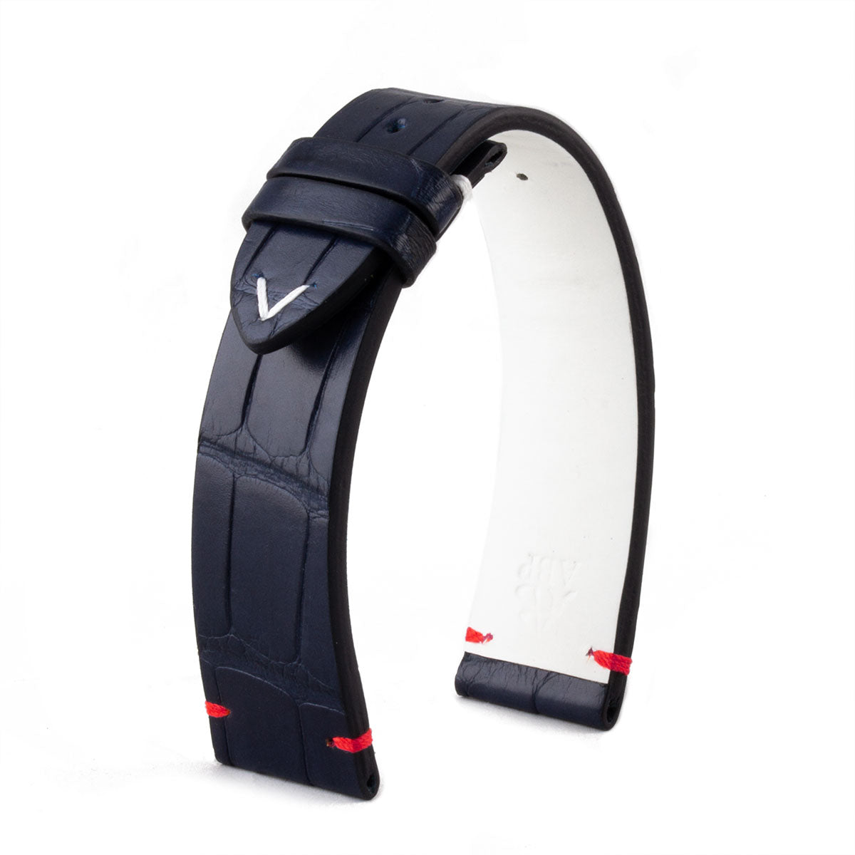 Bracelet-montre cuir - U.S. Flags - Alligator (bleu, marron, rouge) - watch band leather strap - ABP Concept -