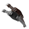 Bracelet bund vintage - Bracelet montre cuir - Veau (noir, marron foncé) - watch band leather strap - ABP Concept -