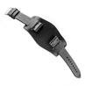 Bracelet bund vintage - Bracelet montre cuir - Veau (noir, marron foncé) - watch band leather strap - ABP Concept -