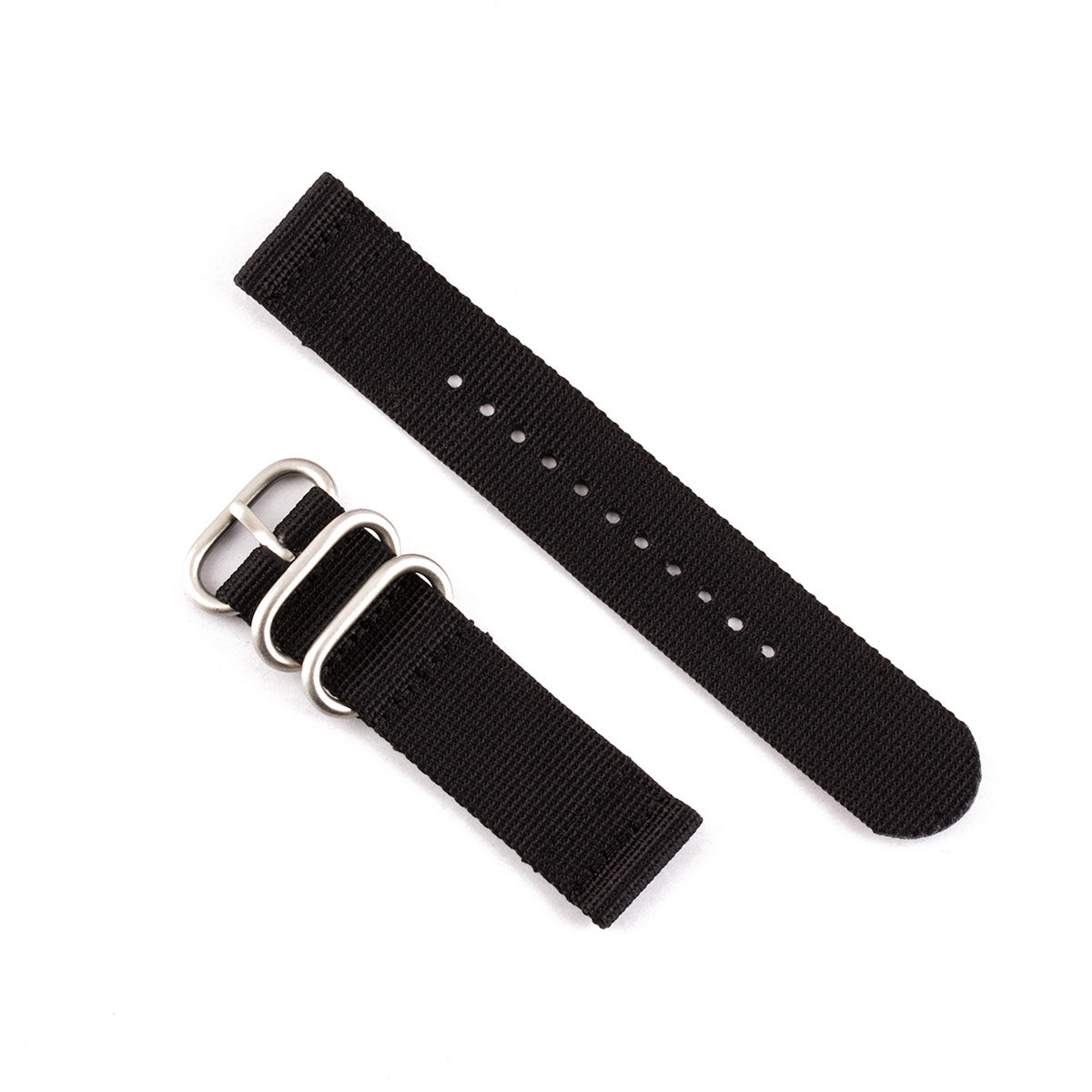 Bracelet de montre Zulu 2 brins - Nylon / tissu (noir, kaki) - watch band leather strap - ABP Concept -