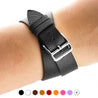 Bracelet ornemental cuir type Hermès - Veau grainé (noir, marron, blanc, rouge...) - watch band leather strap - ABP Concept -