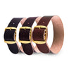 Bracelet-montre Perlon cuir - Cordovan (noir, marron foncé, marron moyen) - watch band leather strap - ABP Concept -