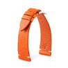 Bracelet Tribute to Hermès watch band - Veau grainé grained calf orange