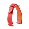 Bracelet Tribute to Hermès watch band - Veau grainé grained calf rouge red