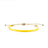 Bracelet ruban tissé jaune woven nylon strap yellow
