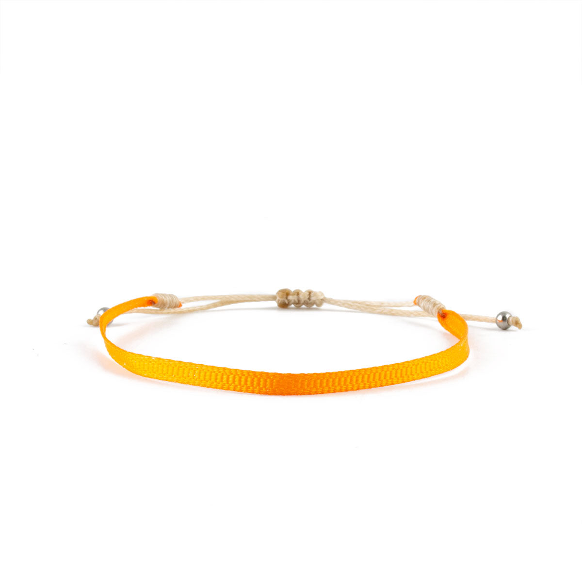 Bracelet ruban tissé orange woven nylon strap
