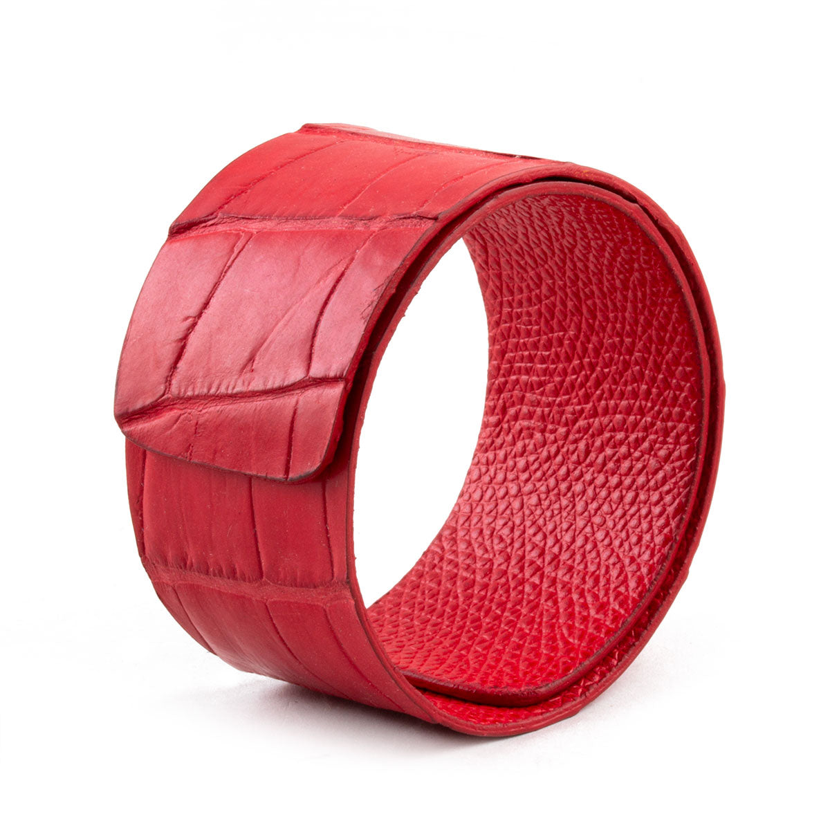 Bracelet ornemental type Snap - Alligator (noir, marron, bleu, rouge...)