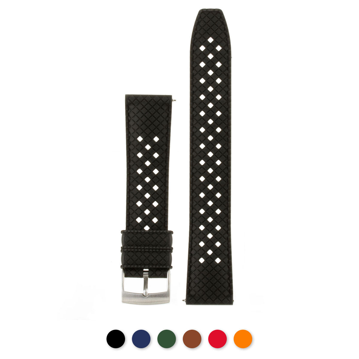 "Driver" Capsule Tropic watch band - Rubber (black, brown, green, red...)