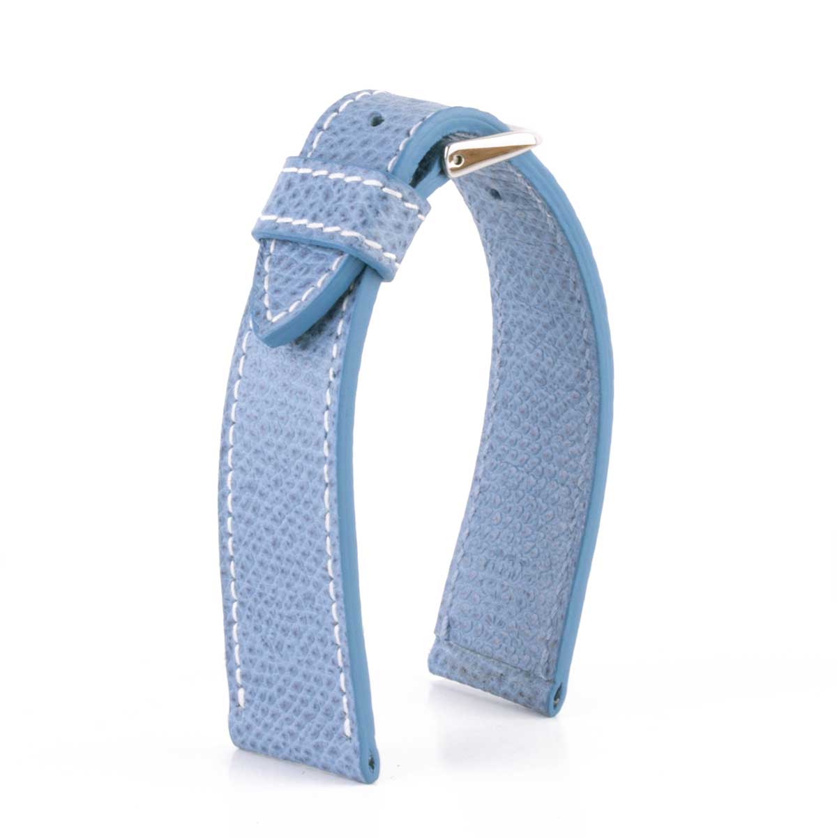 Bracelet montre "Spring Touch" cuir - Veau grainé bleu lilas