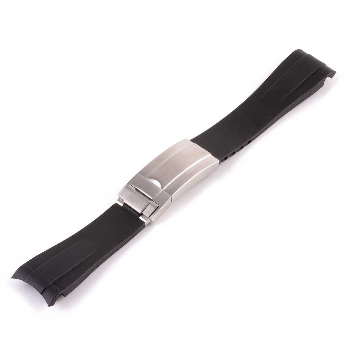 Rubber Watch Band With Clasp Silicone Rubber Deployment Watch