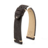 Bracelet Vintage - Bracelet montre cuir - Veau suede - CouvertureBracelet Vintage - Bracelet montre cuir - Veau nubuck noir gris