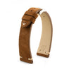 Bracelet Vintage - Bracelet montre cuir - Veau suede - CouvertureBracelet Vintage - Bracelet montre cuir - Veau nubuck marron moyen