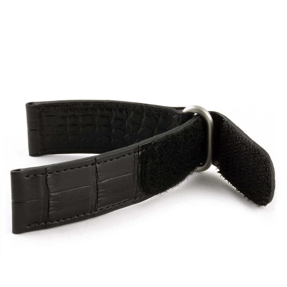 Velcro leather watch band - Alligator