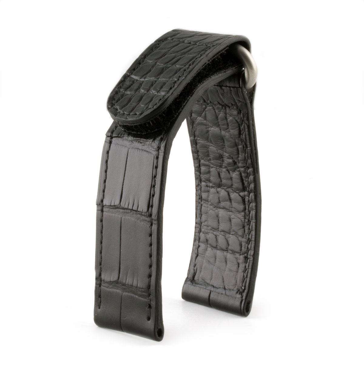 Velcro leather watch band - Alligator