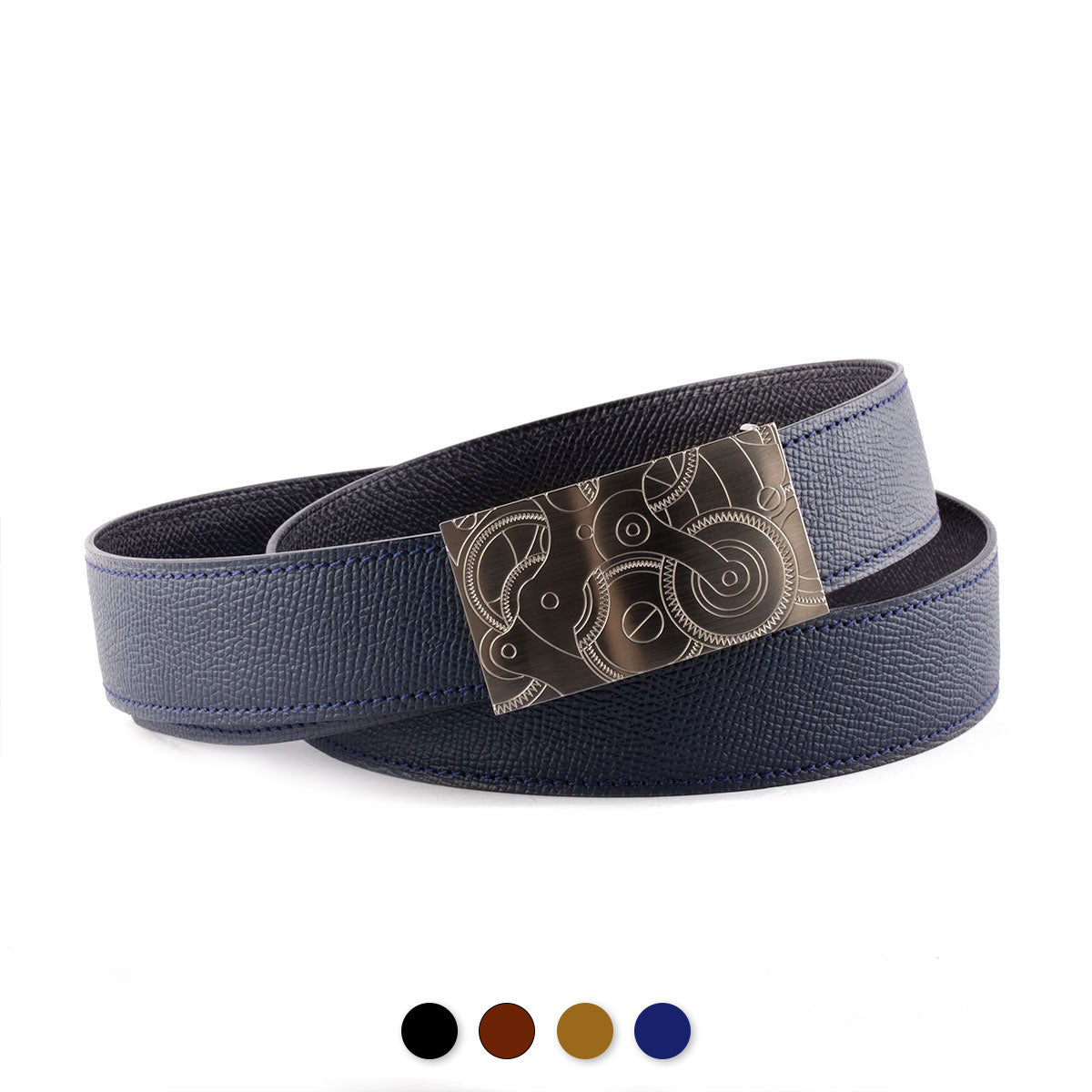 Ceinture réversible type Hermès - Veau grainé - Bicolore - watch band leather strap - ABP Concept -