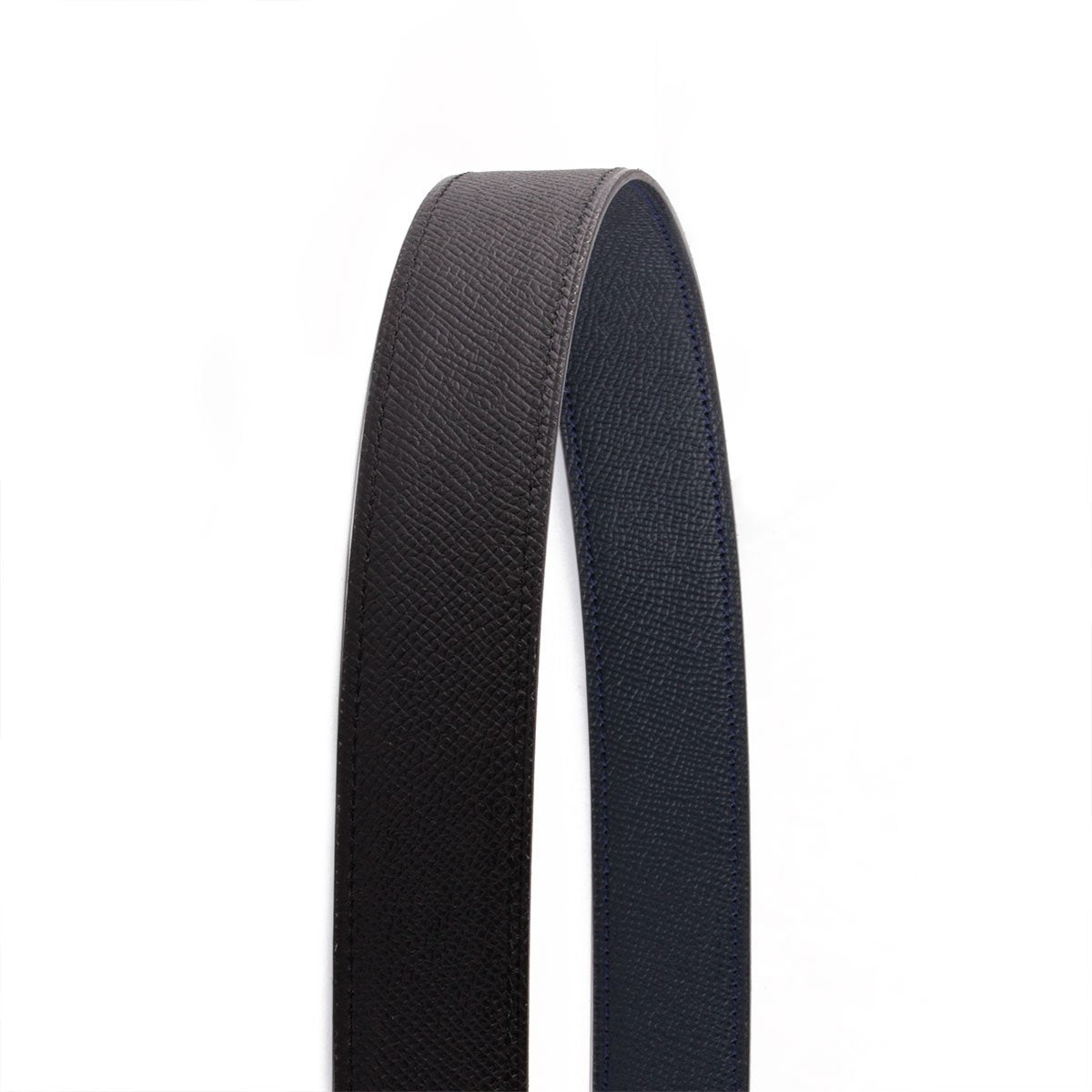Ceinture réversible type Hermès - Veau grainé - Bicolore - watch band leather strap - ABP Concept -