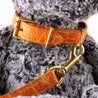 Collier et laisse cuir pour animal de compagnie (chien, chat...) - Alligator - watch band leather strap - ABP Concept -
