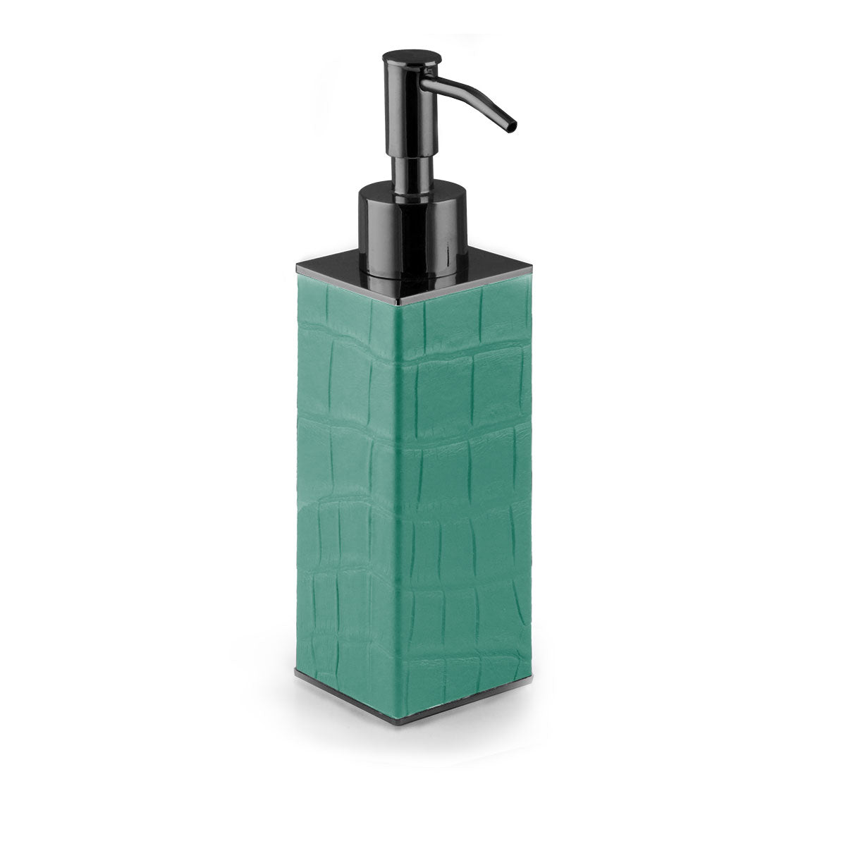 Leather home soap / hydro alcoholic gel dispenser - Alligator