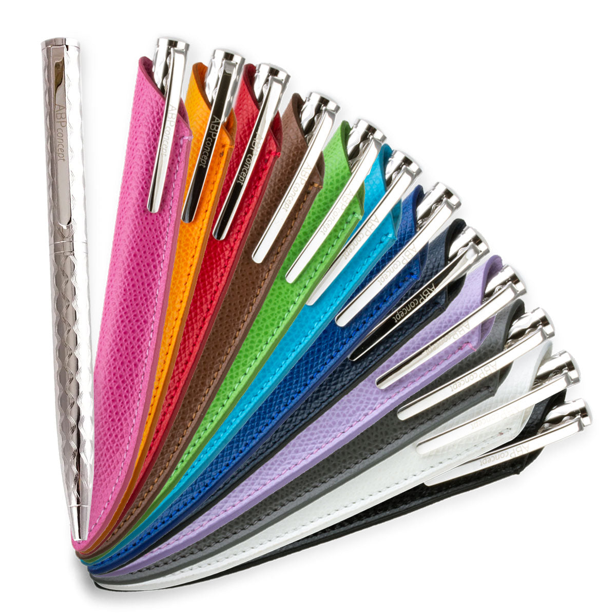 Stylo bille et son étui en cuir