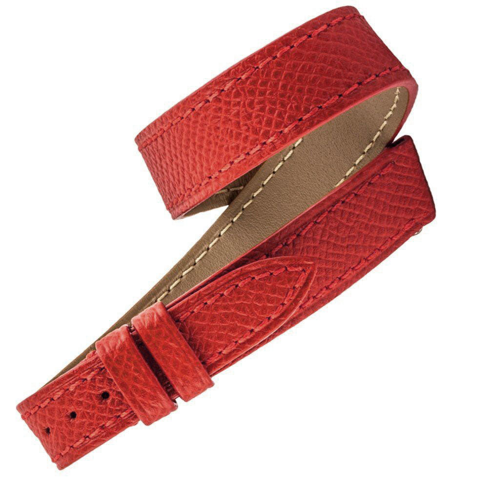 Hermès - Bracelet-montre cuir Double tour - Veau grainé (noir, marron, blanc, rouge...) - watch band leather strap - ABP Concept -