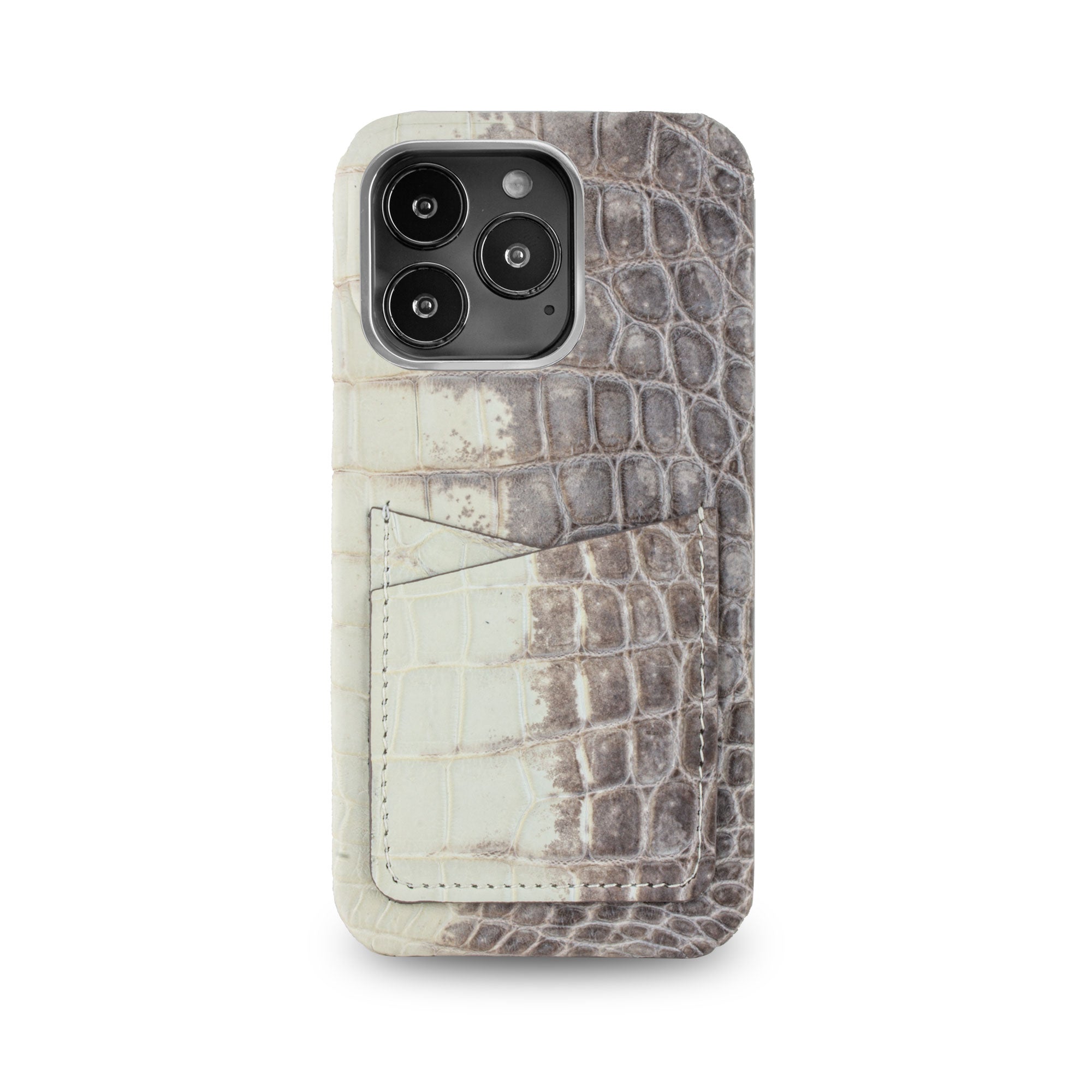 Coque cuir " Card case " Himalaya pour iPhone 13 ( Pro / Max ) - Alligator