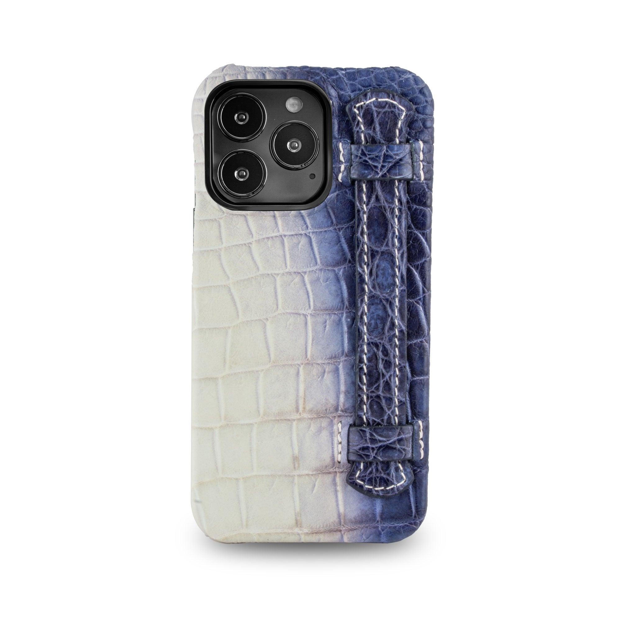 Leather iPhone HIMALAYA "Strap case" / cover - iPhone 15, 14 & 13 Pro & Pro Max - Genuine crocodile
